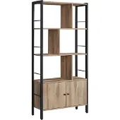 Vasagle Boekenkast met 4 planken, Eiken bruin + zwart