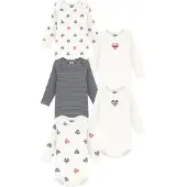Petit Bateau Rompertje/body royal blue/koningsblauw / rood / zwart / wit