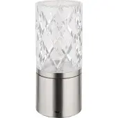 Globo LED-tafellamp Lunki, dimbaar, alu / grijs / zink, Woon-/ Eetkamer, metaal, Modern, LED tafellamp