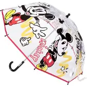 Disney Paraplu Mickey Mouse Transparant Ø 71 cm Rood
