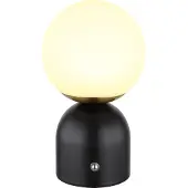 Globo Draadloze bureaulamp met batterij, touchdimmer, dimbare tafellamp, zwart, model 21006S