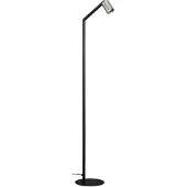 Fantasia TABOO 1L GU10 (excl) zwart + geborsteld staal, vloerlamp