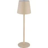 Globo Design tafellamp Vannie zand bruin oplaadbaar