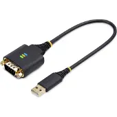 StarTech.com 30cm USB naar Serieel Adapter/Converter Kabel, COM Retention, Verwisselbare DB9 Schroeven/Moeren, USB-A naar DB9 RS232, FTDI IC, ESD Bescherming, Windows/macOS/Linux