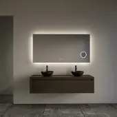 Gliss Design Ares badmeubel 140cm 2 lades charcoal zonder waskom