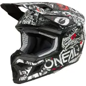 O'Neal 3SRS Attack Zwart Witte Crosshelm Maat M