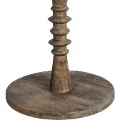 Beliani THALIA - Bijzettafel-Donkere houtkleur-Mangohout