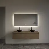 Gliss Design Ares badmeubel 140cm 2 lades ash gray zonder waskom