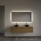 Gliss Design Ares badmeubel 120cm 2 lades castle brown zonder waskom