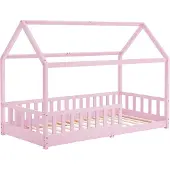 Juskys Kinderbed Marli - 90 x 200 cm - Roze
