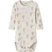 Lil´ Atelier Rompertje/body 'NBNGavo' crème / brokaat / donkergrijs