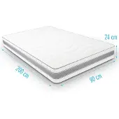 Droommatras Koudschuimmatras INTENSOR 90x200 dikte 24 cm