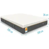 Droommatras Matras ESLA Vitaal Gelfoam Pocketvering 80x200 dikte 26 cm