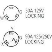 Marinco Poliester Power Inlet 3c 50a 125v Wit