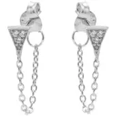 Karma Chain oorbel Triangle M2330 Zilver