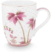 Pip studio Jolie stippen goud grote mok roze