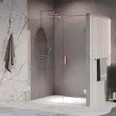 Brauer Void profielloze nisdeur 150cm met draaideur 70cm aan muur chroom