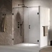 Brauer Void profielloze nisdeur 150cm met draaideur 70cm aan muur zwart mat