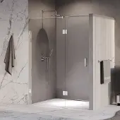 Brauer Void profielloze nisdeur 160cm met draaideur 70cm aan glas chroom