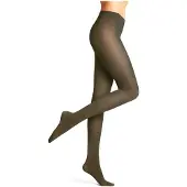 Falke Pure Matt eenkleurig materiaal ondoorzichtig 50 DEN panty dames groen - maat M