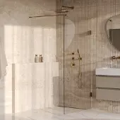 Brauer Void profielloze inloopdouche 100cm messing geborsteld PVD