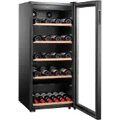 CAVISS S1102CBEG Wijnkoelkast- 1 Temperatuurzone - 102 Flessen - 39 dB - H 124 cm - B 54 cm - LED verlichting