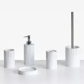 Beliani SEPAHUA - Badkameraccessoireset - Wit - Polyresin