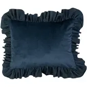 Mars & More kussen fluweel rouche navy 35x45cm