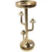 Mars & More Kaarsen Standaard paddenstoel goud h30 d10cm