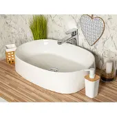 Kerra KR918 waskom rechthoekig glans wit 56x39x14cm