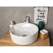 Kerra KR57 waskom rond glans wit 40x40x14cm