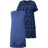 Ulla Popken Nachthemd blauw / lichtblauw