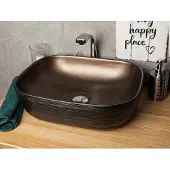 Kerra KR78 waskom rechthoekig bruin en zwart 46x33x13.5cm