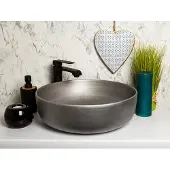 Kerra KR98 waskom rond zilver 41.5x41.5x13cm