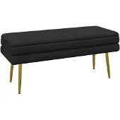 HOMCOM -Sitzbank-Polyester, Stahl-100L x 37,5B x 42H cm-Schwarz