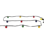 Globo Lighting Lichtketting Nirvana, 10-lamps, kleurrijk, kunststof, IP44 Nirvana, zwart, Kunststof