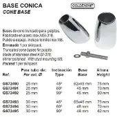 Goldenship 60º Gs72498 Pulpit Base Zilver 30 mm