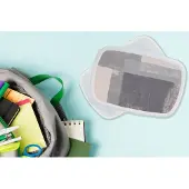 MuchoWow Broodtrommel Wit - Lunchbox - Brooddoos - Vormen - Abstract - Verf - Geometrie - 18x12x6 cm - Volwassenen