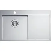 Alveus Quarto - Spoelbak 78x48 cm, links, rvs 1124384