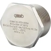 Hummel M20x1.5 Nikkel Messing Ex-D Blinde Plug - 1875200050