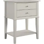Dorel Home Franklin-Eindtafel met 2 laden in MDF Beige