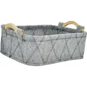 Concord Taja Serie - Decoratieve Opbergmand - 36,5 cm - Donkergrijs