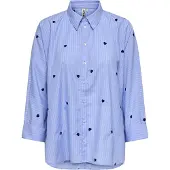 ONLY Blouse 'ONLNEW LINA GRACE' marine / lichtblauw / wit