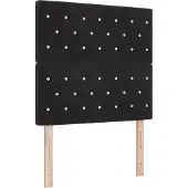 vidaXL LED Box Spring Bed met matras Zwart 90 x 190 cm Stof