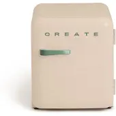 Create - Koelkast in retrostijl - Zand - Handvat Sage - FRIDGE RETRO 48L