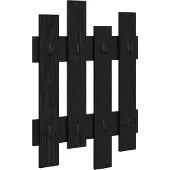 vidaXL Wandgemonteerde kapstok Muurmontage Zwart Eiken 60 x 3 x 82 cm