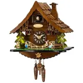 Engstler - 47111_Q - Koekoeksklok - Kwarts - Notenhout - 25 cm