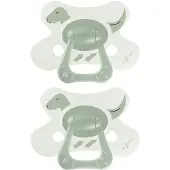 Difrax Fopspeen Natural - 18+ Maanden - Dino - Groen - 2 Stuks
