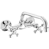 Kuchinox Stilo Serie - Wandgemonteerde Wastafelkraan - Retro Stijl - Chrome Afwerking