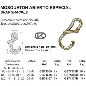 Kong Italy Special Carabine Hook Zilver 12 mm